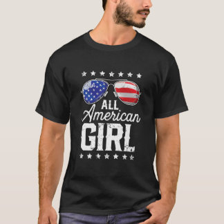 Camiseta Matança de família All American Girl em 4 de julho