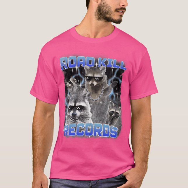 Camiseta Matar de estrada Raccoon Funny 90S Bootleg Rap (Frente)