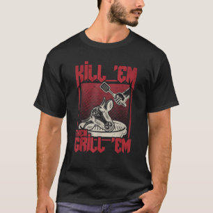 Camiseta Matar em Grill em Funny Beef Mestre Grill