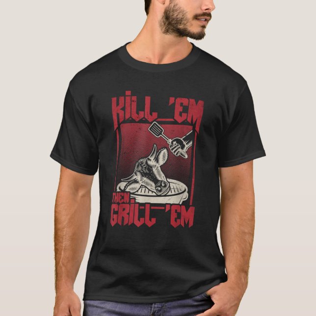 Camiseta Matar em Grill em Funny Beef Mestre Grill (Frente)