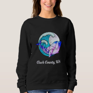 Camiseta Matar Orca Geométrico de Pintura Japonesa Wa