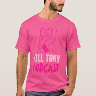 Camiseta Matar Tony Podcast Pink Maneki Neko Lucky Cat