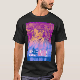 Camiseta Matares De Amor Anime Manga Japão Aestética Vaporw