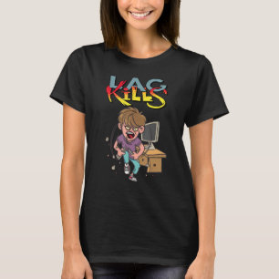 Camiseta Matares de latência Teclado para jogadores dizendo