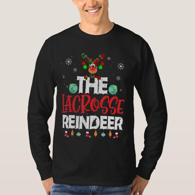 Camiseta Match da Família Pajama, de Natal, da Reindeer Lac (Frente)