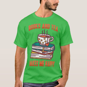 Camiseta Matcha Books Tea Me Torna Feliz