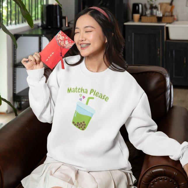Camiseta Matcha Bubble Tea (Criador carregado)