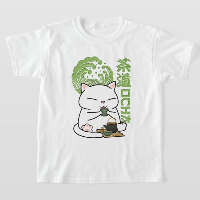Camiseta Matcha Green Tea Cat (Postura )
