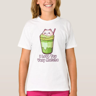 Camiseta Matcha Latte Cat Tshirt Kids Tee