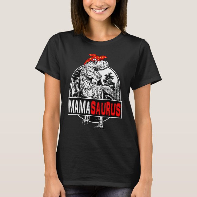 Camiseta Matchin da Família Mamasaurus Rex Dinosaur Mama Sa (Frente)