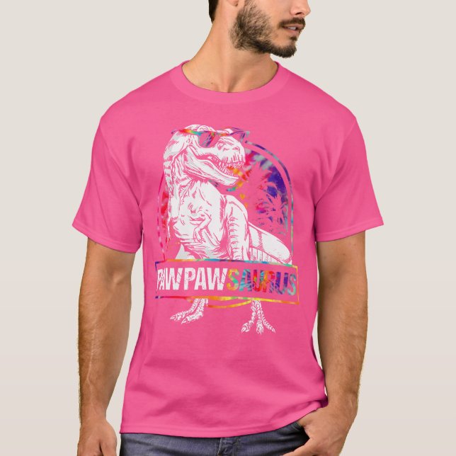 Camiseta Matchin da Família Surus Pawpaw Pawpaw Dinosaur Di (Frente)