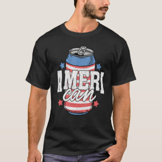Camiseta Matching Ameri Can Drink 4th Of July Indepedence D