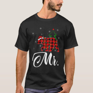 Camiseta Matching Buffalo Xadrez Natal Sr. Bear Pajama