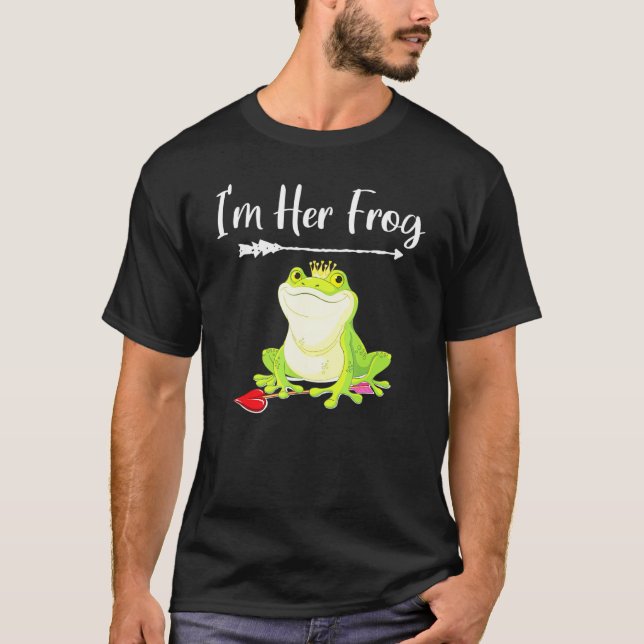 Camiseta Matching Couples Princess Frog Anniversary Valenti (Frente)