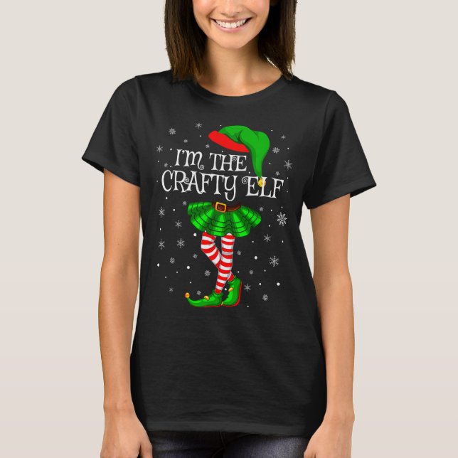 Camiseta Matching Family Group I'm The Crafty Elf Christmas (Frente)