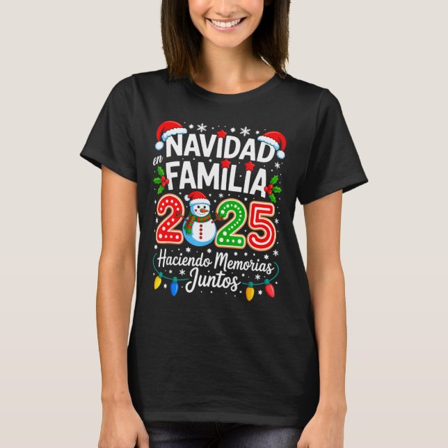 Camiseta Matching Family Pajamas Navidad En Familia Christm (Frente)