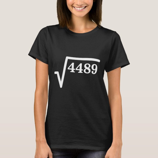 Camiseta Matemática 4489, Piada de matemática do quadrado p (Frente)