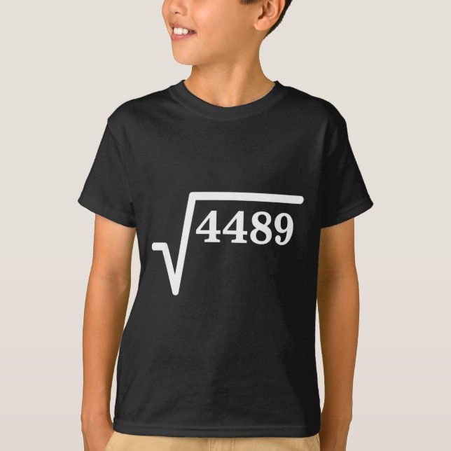 Camiseta Matemática 4489, Piada Matemática do Quadrado Perf (Frente)