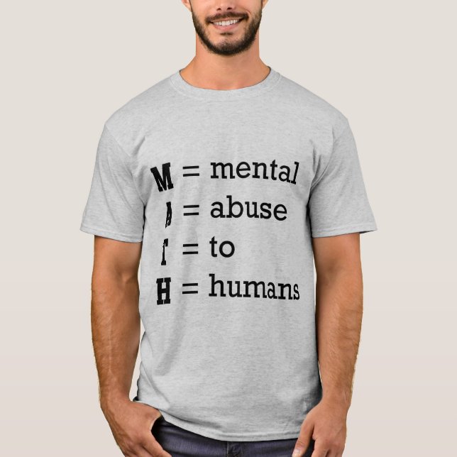 Camiseta MATEMÁTICA (abuso mental aos seres humanos) (Frente)