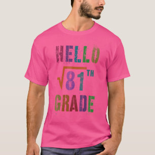 Camiseta Matemática Alô, 9.ª Raiz Quadrada 81 Estudante Pro