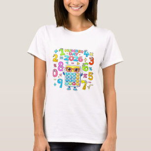 Camiseta Matemática Calculadora Colorida Dia do Nú