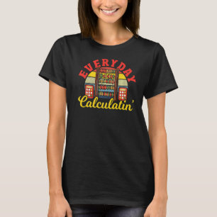 Camiseta Matemática Calculadora Diária de Matemática Ensino