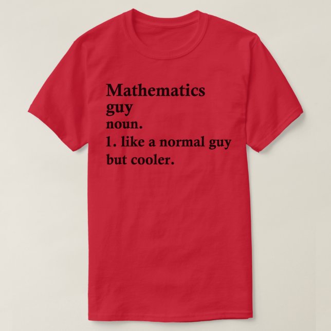 Camiseta Matemática Cara Engraçada Definição de Matemática (Frente do Design)