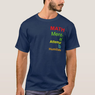 Camiseta Matemática Colorida Acrônimo De Tentativa Mental