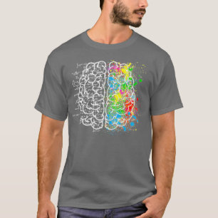 Camiseta Matemática da arte do cérebro criativo