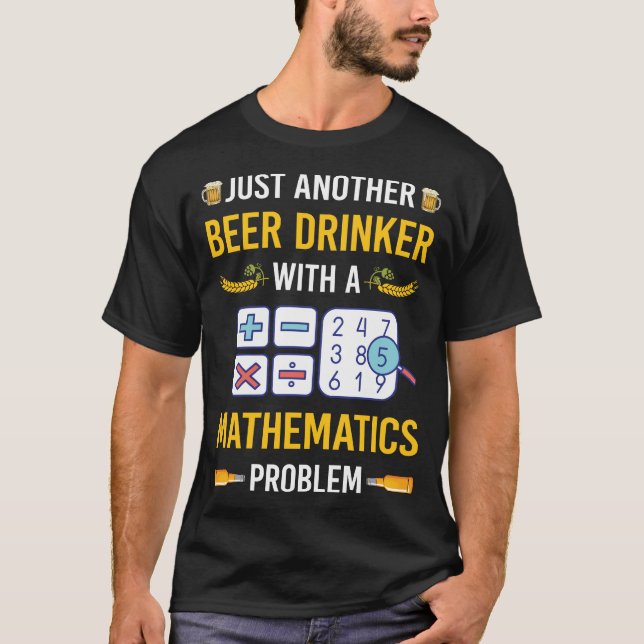 Camiseta Matemática da Beer Drinker Matemática (Frente)