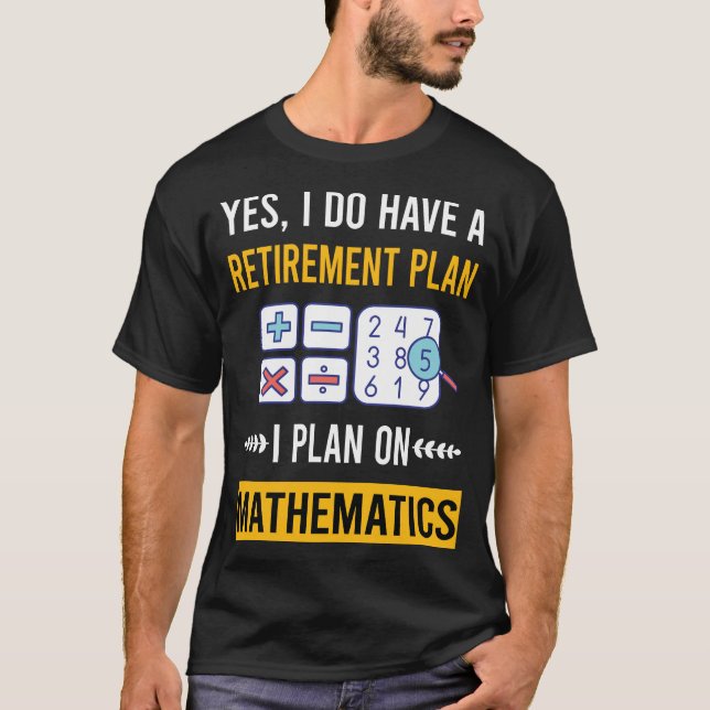 Camiseta Matemática de Retirada Matemática Matemática (Frente)