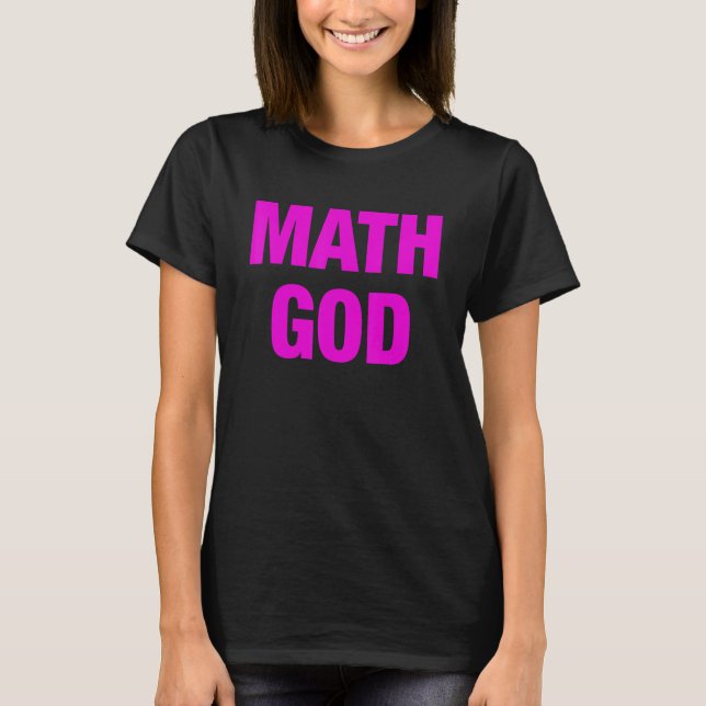Camiseta Matemática Deus Irônico Gag Para Idiotas Matemátic (Frente)