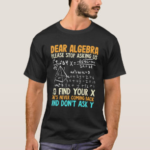 Camiseta Matemática E Álgebra E Humor Matemático