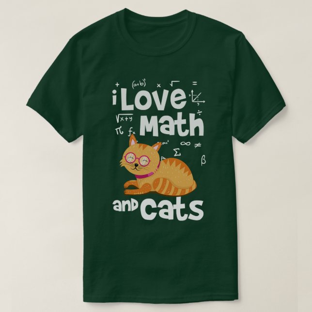 Camiseta Matemática E Gatos 1 (Frente do Design)