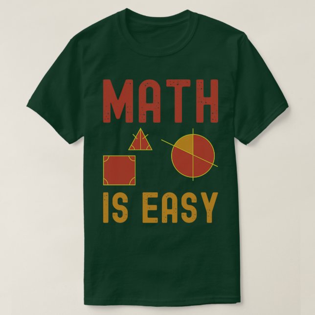 Camiseta matemática é geometria fácil (Frente do Design)