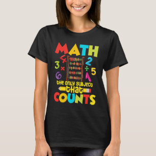 Camiseta Matemática É O Único Assunto Que Conta Educação Ma
