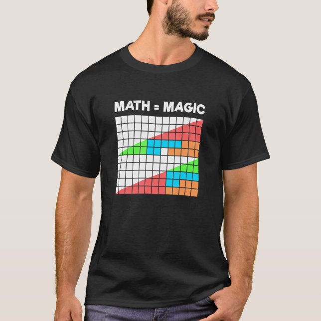 Camiseta Matemática é Quebra-cabeça de triângulo mágico (Frente)