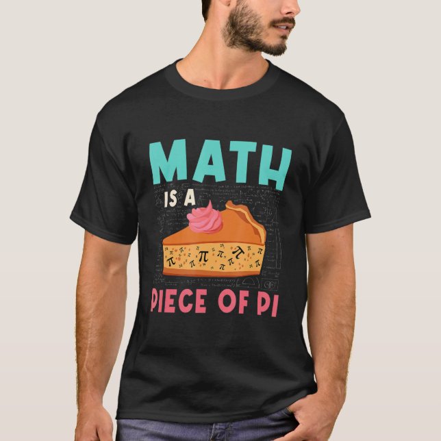Camiseta Matemática É Um Pedaço De Pi Cute Cake Engraçado C (Frente)