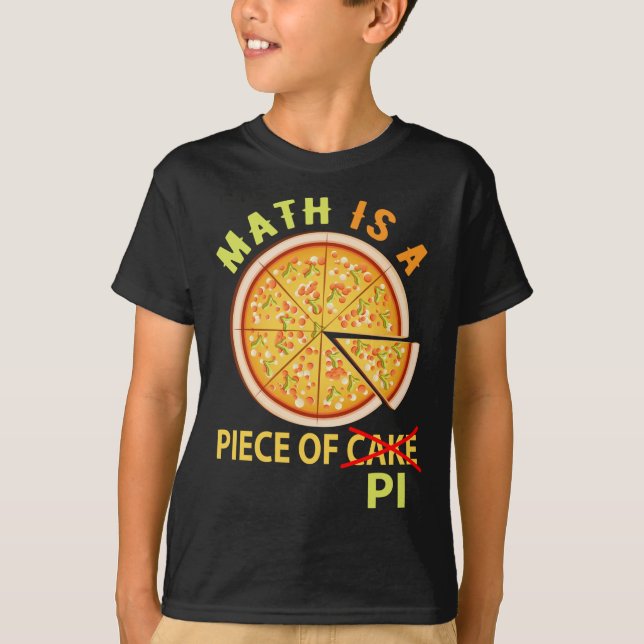 Camiseta Matemática É Uma Paz De Pizza Math (Frente)