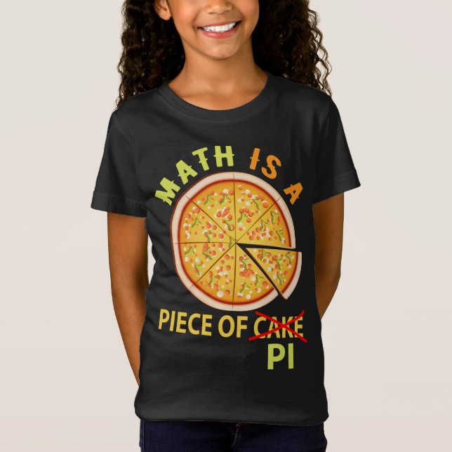 Camiseta Matemática É Uma Paz De Pizza Math (Frente)
