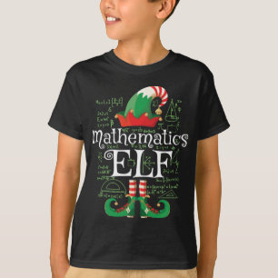 Camiseta Matemática Elf Gift Engraçado Correspondência Xmas