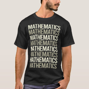 Camiseta Matemática em Texto Branco