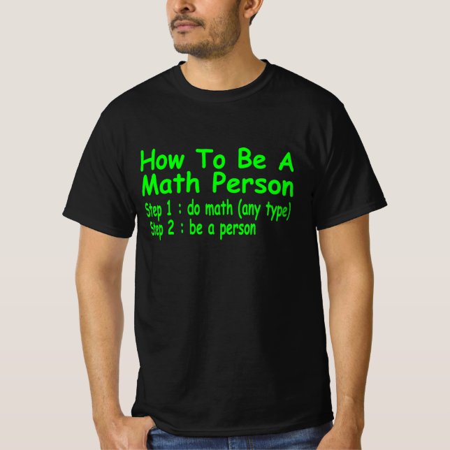 Camiseta Matemática Engraçada Oferece Matemática a Pessoa M (Frente)