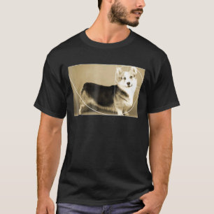 Camiseta Matemática Espiral de Fibonacci do Corgi 