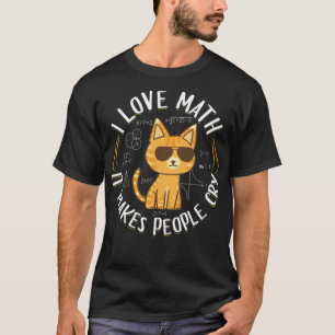 Camiseta Matemática eu amo matemática Matemática mostarda c