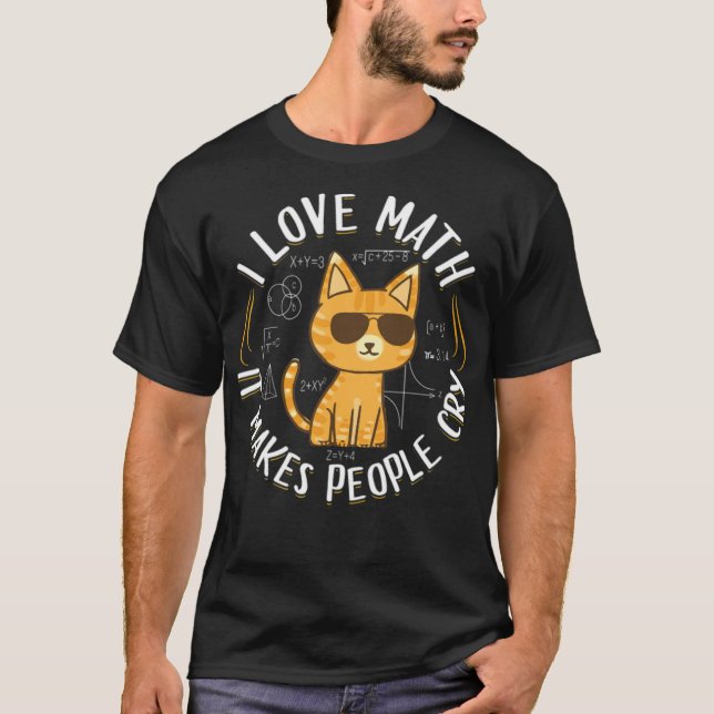 Camiseta Matemática eu amo matemática Matemática mostarda c (Frente)