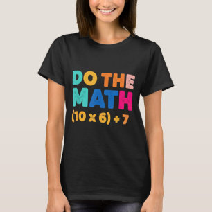 Camiseta Matemática Faz a Conta Design de Equação Colorido