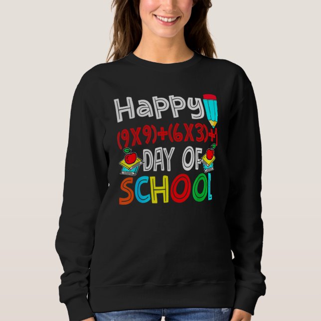 Camiseta Matemática Feliz 100 Dias De Professora Do 100.º D (Frente)
