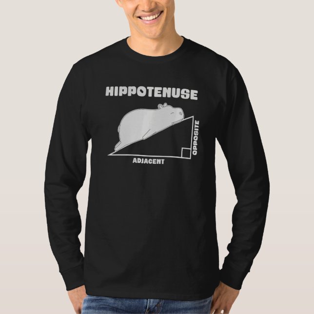 Camiseta Matemática Hippotenuse Hippo (Frente)