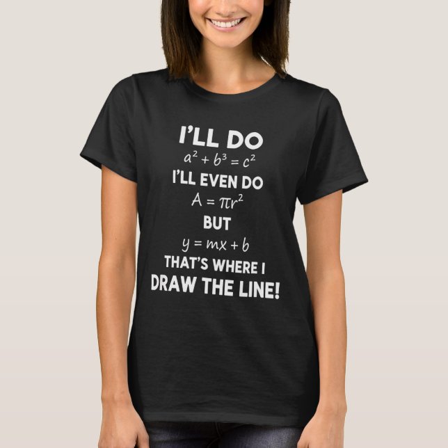 Camiseta Matemática Humor Divertido de Matemática - Farei P (Frente)